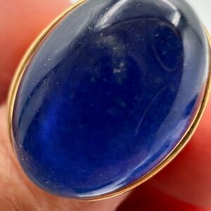 Vintage legant Blue Stone Gold Ring